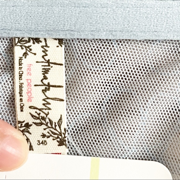 Free People Lucia Underwire Lace Bra Blue 34 B - Picture 7 of 9